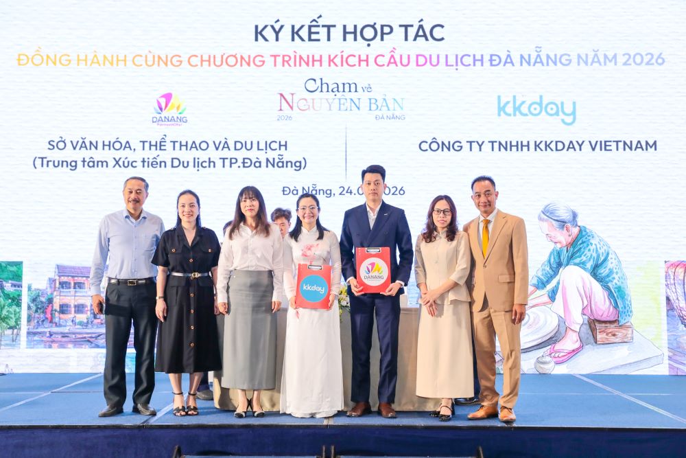 Sở Văn hóa - Thể thao và Du lịch Đà Nẵng cùng Công ty TNHH KKDAY VIETNAM ký kết hợp tác đồng hành cùng kích cầu du lịch Đà Nẵng 2026 - Chạm về Nguyên bản. Ảnh: Trần Thi
