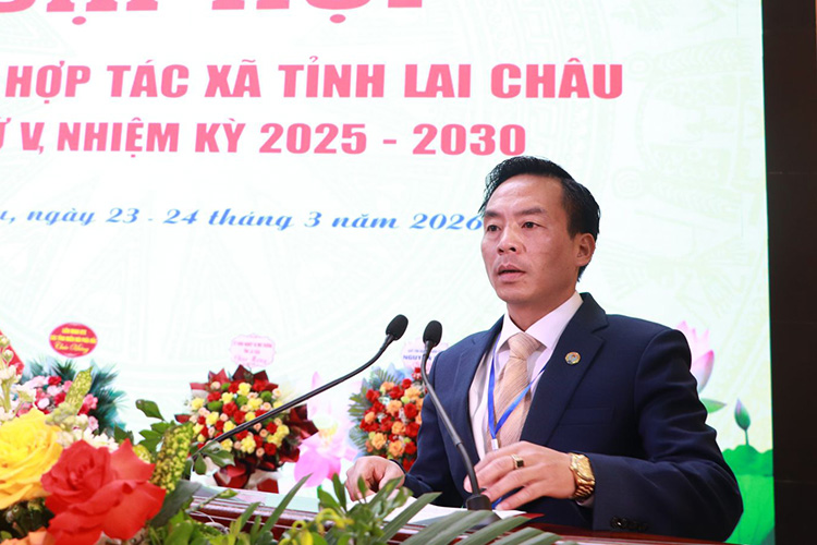 Mr. Nguyen Bien Cuong re-elected Chairman of Lai Chau Provincial Cooperative Alliance. Photo: Lai Chau Provincial People's Committee