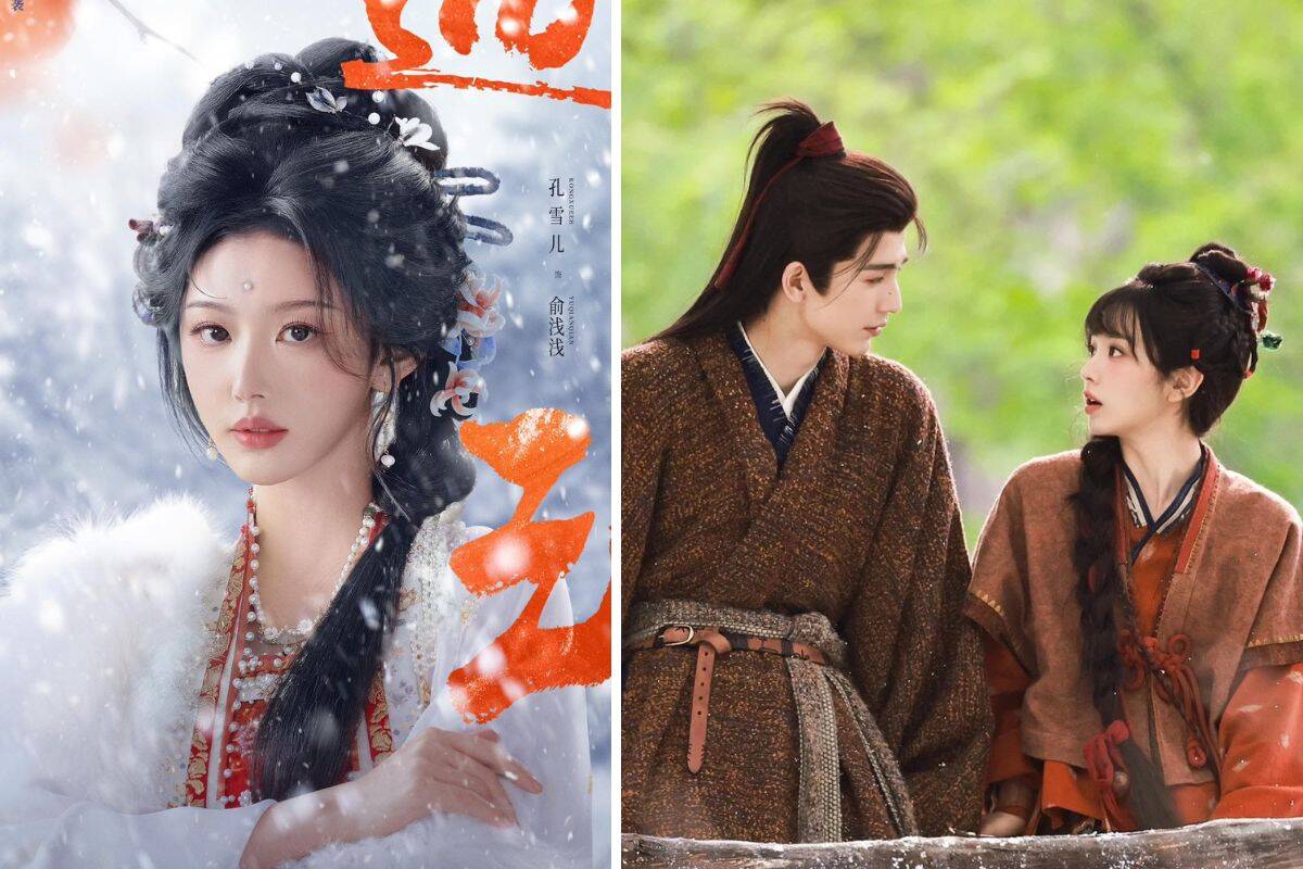 Khong Tuyet Nhi (left) plays a supporting role in the movie "Axis of Jade" starring Truong Lang Hach and Dien Hi Vi. Photo: Producer