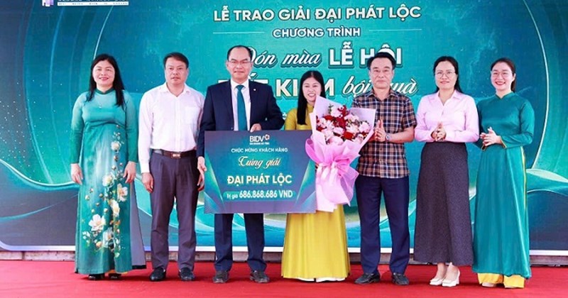 Khách hàng may mắn nhận hơn 686 triệu đồng từ BIDV