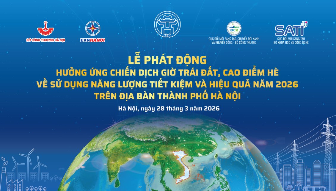 Hanoï répond à la campagne Earth Hour et lance un pic d'été sur l'utilisation économique et efficace de l'énergie en 2026. Photo: Comité populaire de la ville de Hanoï