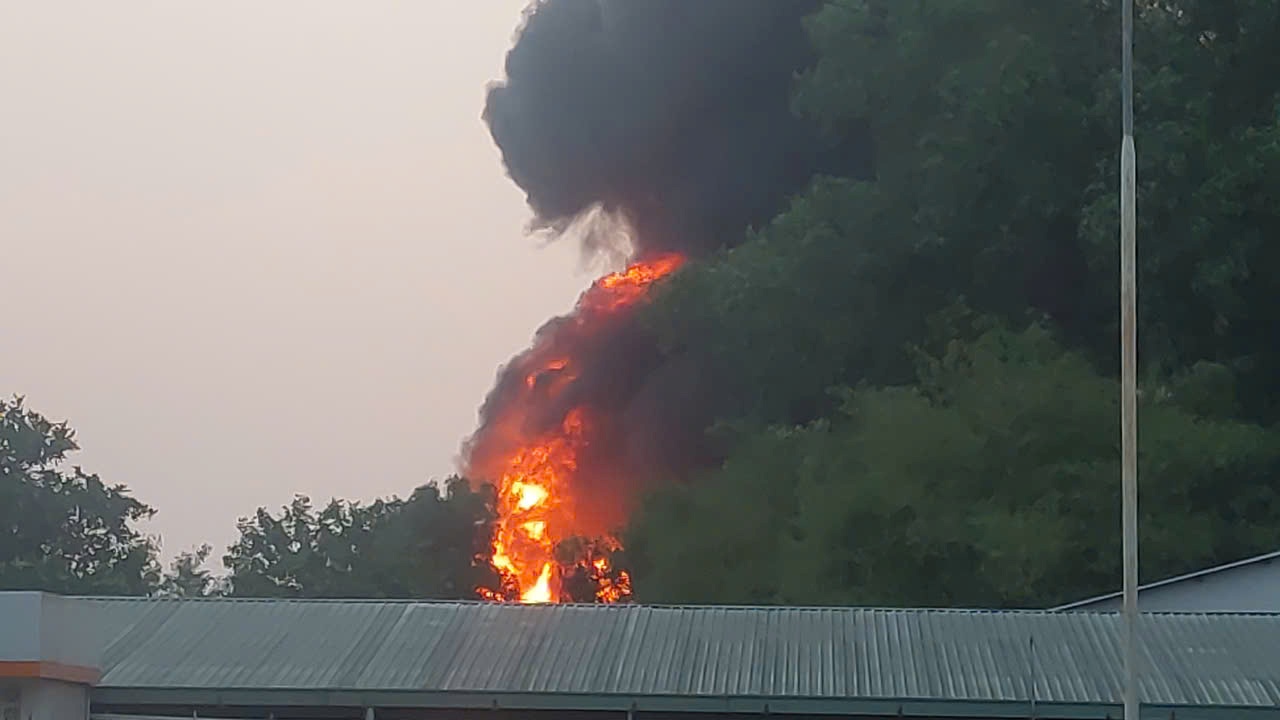 Hiện trường vụ cháy. Ảnh: Đình Trọng