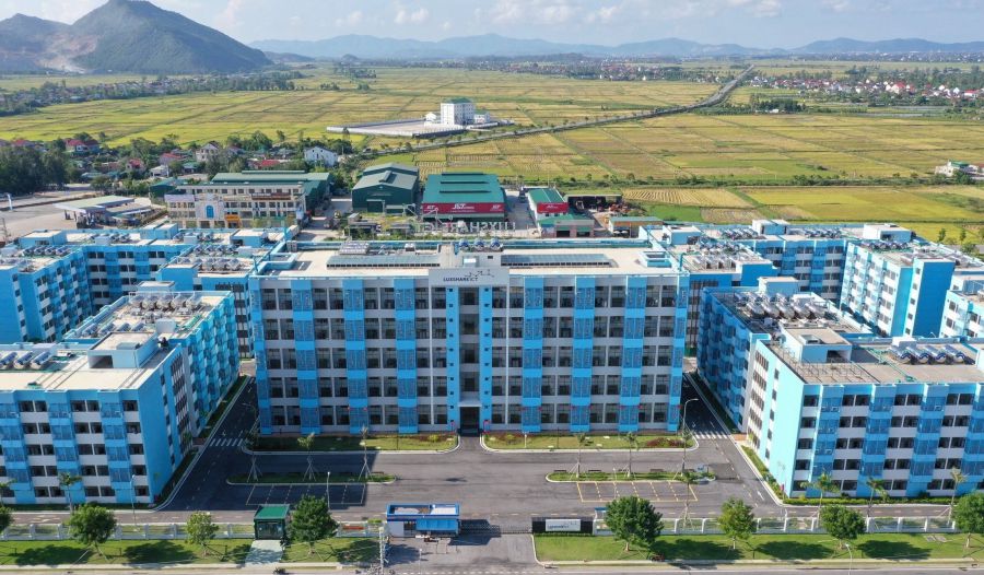 Dormitory serving workers invested by Luxshare ICT Group in VSIP Nghe An Industrial Park. Photo: Ngoc Anh