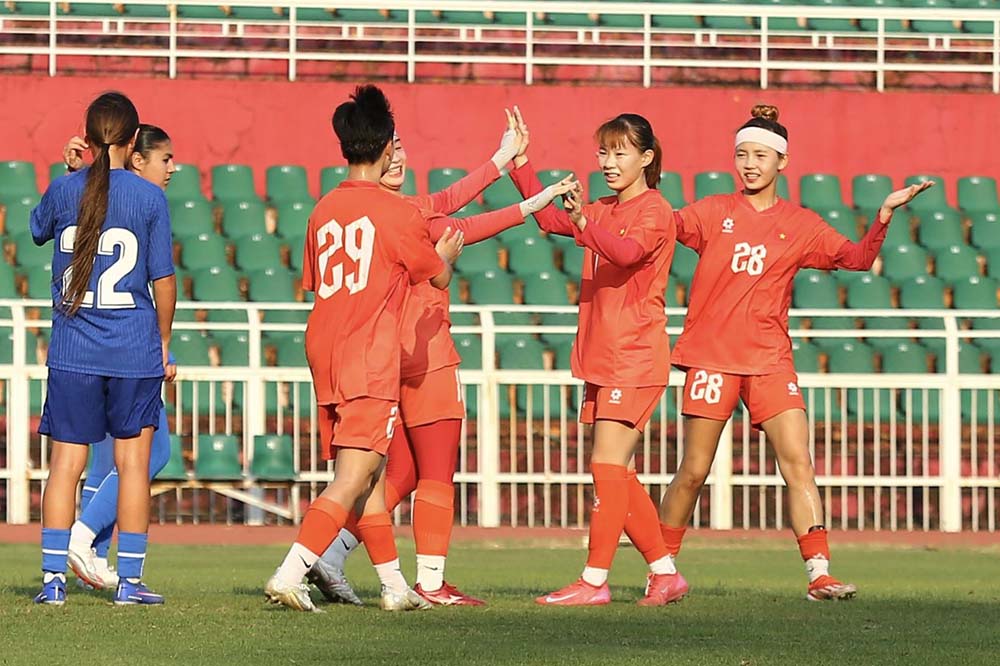 Vietnam U20 women's team convincingly defeats U20 Uzbekistan before the international mission. Photo: VFF