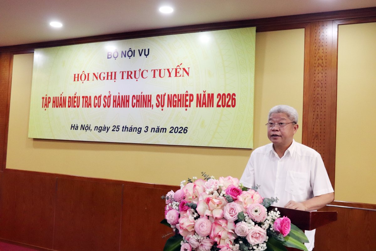 According to Deputy Minister of Home Affairs Nguyen Manh Khuong, the time for collecting information to investigate administrative and non-business establishments in 2026 is from April 1-4-5, 2026. Photo: Ministry of Home Affairs