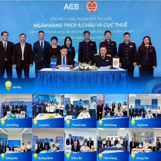 Lễ ký kết được tổ chức đồng thời tại Hà Nội và kết nối với các điểm cầu trên toàn quốc. Ảnh: ACB
