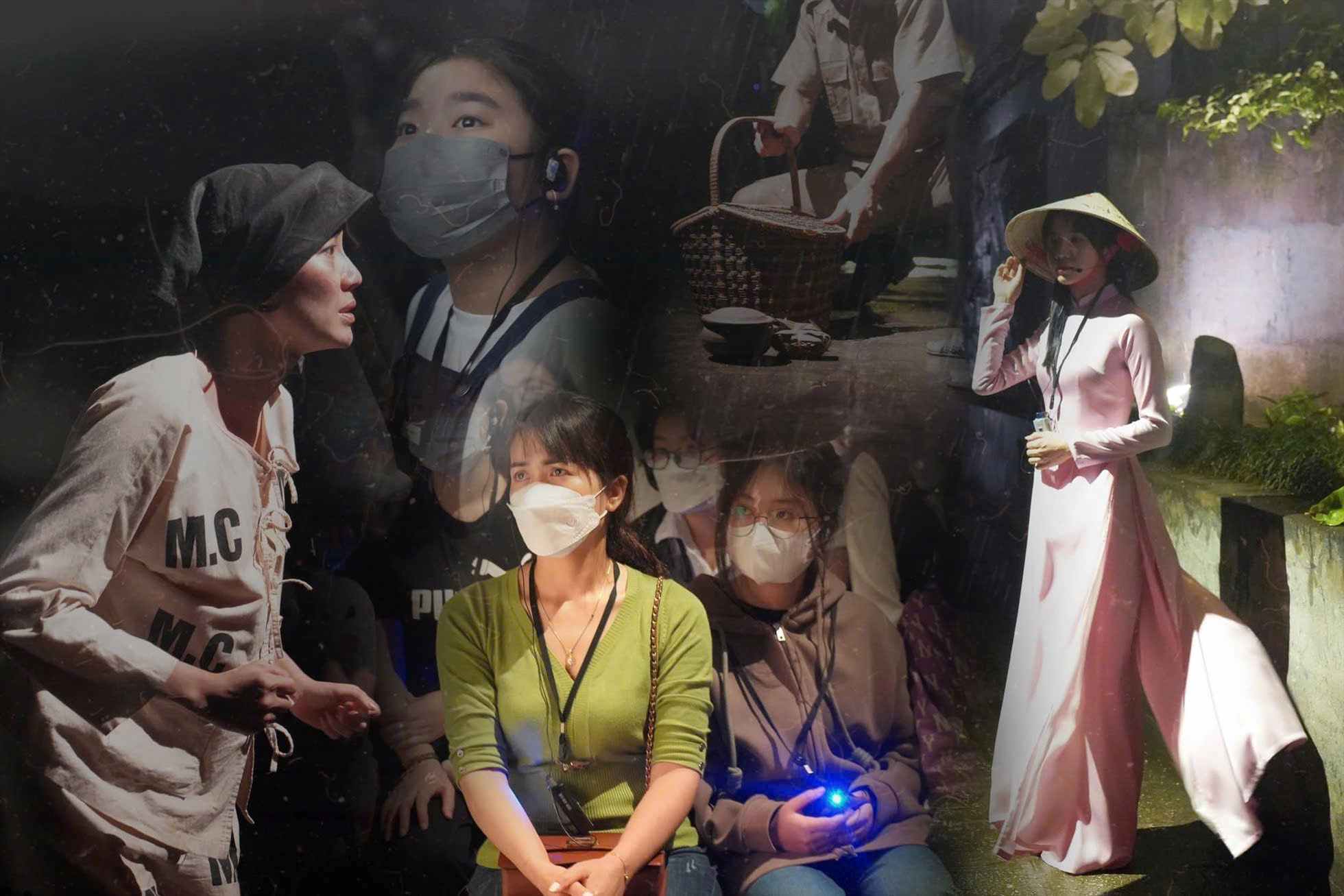 Hoa Lo night tour recreates a vivid historical story. Photo: Hoa Lo Prison