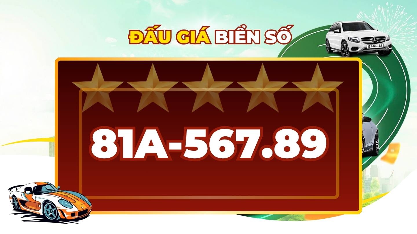 License plate 81A-567. 89 officially present in the license plate auction on March 26