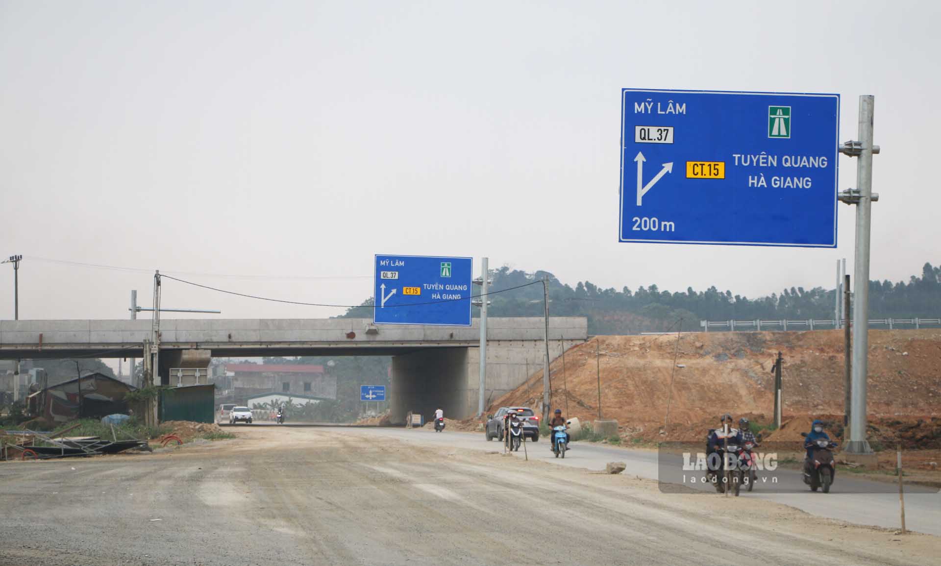 Nhiều hạng mục trên dự án cao tốc Tuyên Quang - Tuyên Quang đang trong giai đoạn hoàn thiện.