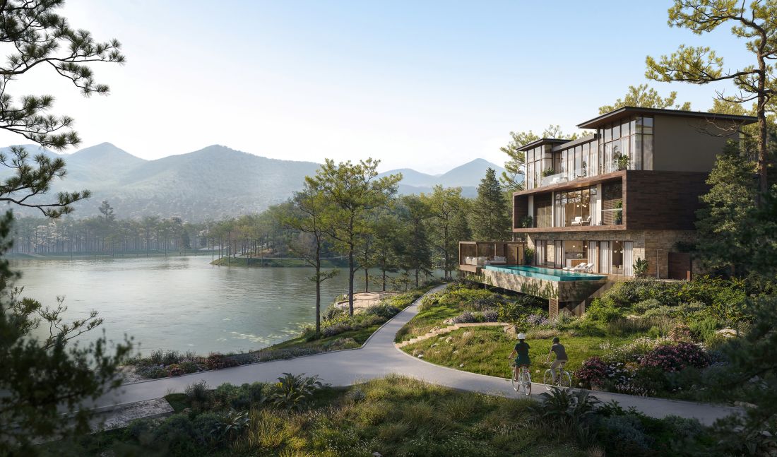 Lakeside Residences is developed on 4 levels of valley terrain. Photo: BIM Land