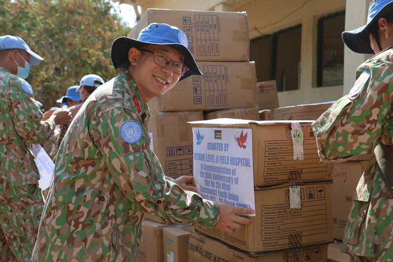 The series of activities to celebrate March 26 of Level 2 Field Hospital No. 7 of Vietnam contributes to spreading the pioneering spirit and responsibility of the youth of the Vietnam Peacekeeping force. Photo: Vietnam Peacekeeping Department.