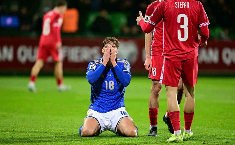 Azzurri once again has to play-off to find a ticket to the World Cup. Photo: AFP