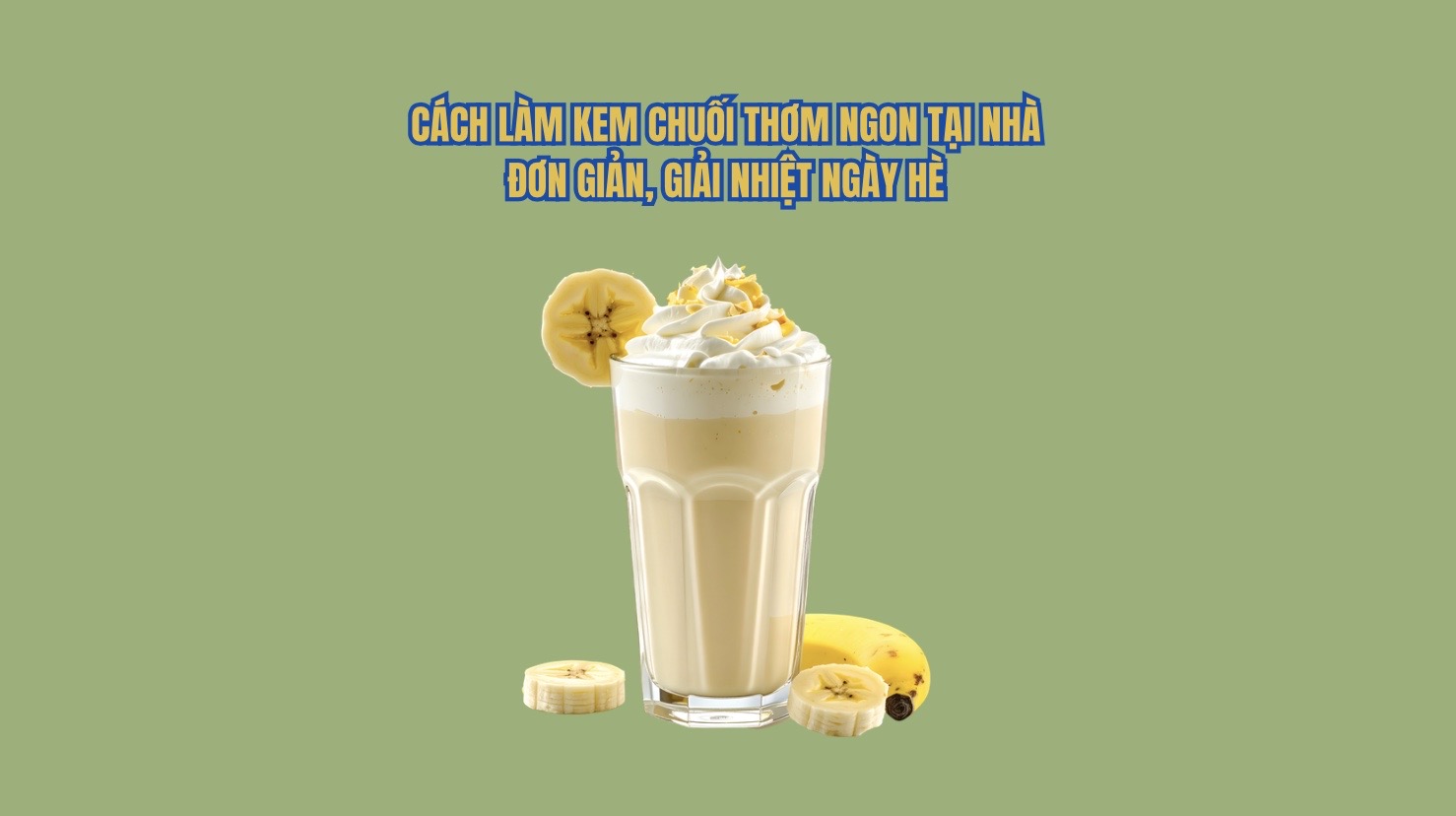 Quick and neat recipe for a glass of banana ice cream to cool down in the summer