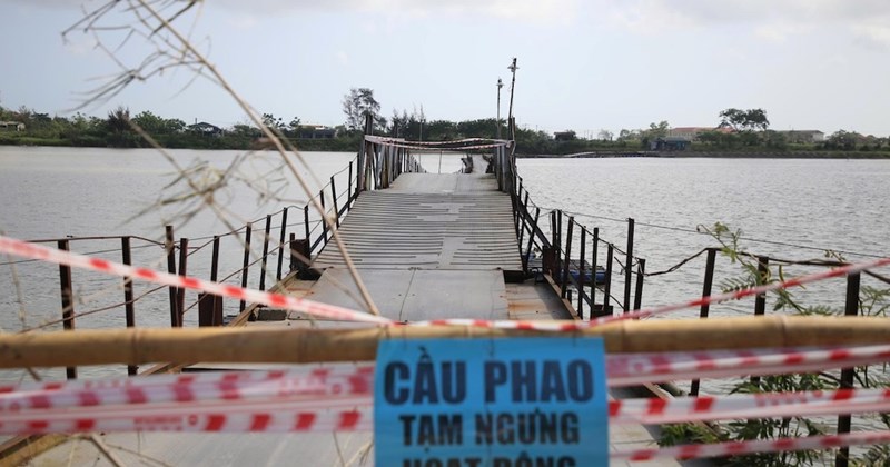Kiểm tra cầu phao Triệu Độ, sớm đưa vào hoạt động trở lại