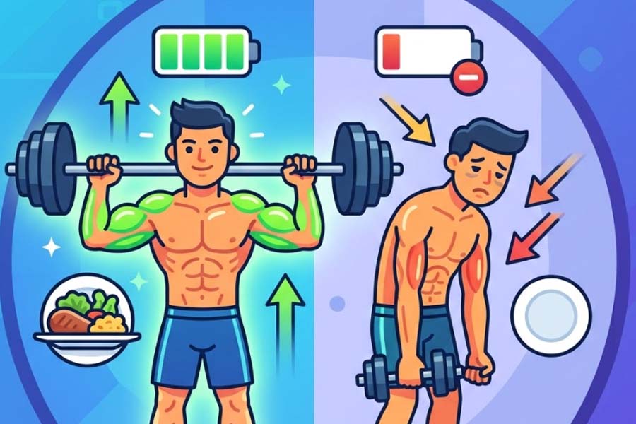 La deficiencia de calorías ayuda a perder peso, pero también puede debilitar los músculos. Gráfico: Thiện Nhân