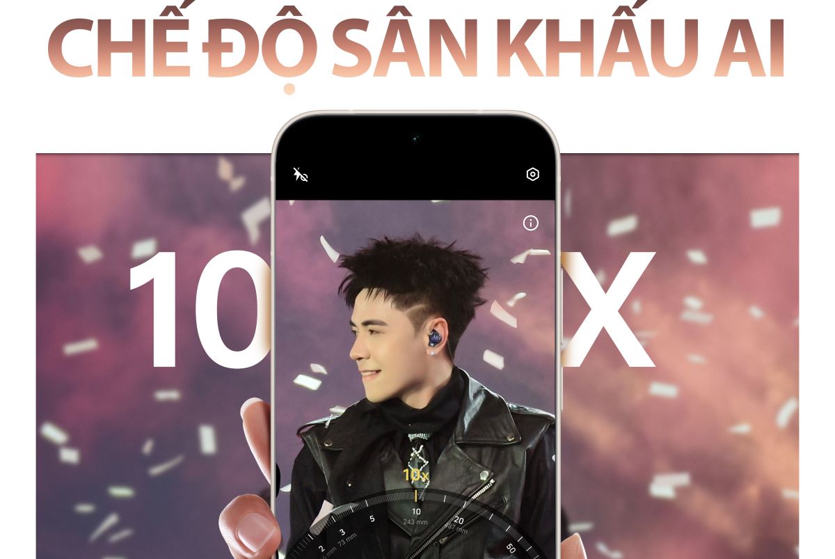 Chế độ sân khấu AI là một trong những ưu điểm nổi bật của Vivo V70. Ảnh: Vivo