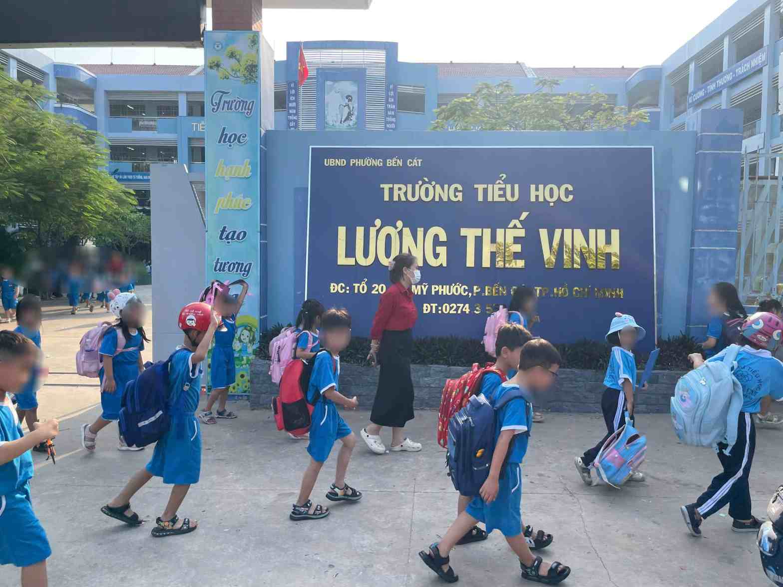  Phường Bến Cát đang xác minh thông tin phản ánh trẻ không ăn bán trú bị đuổi ra khỏi trường đứng nắng ở Trường Tiểu học Lương Thế Vinh. Ảnh: Đình Trọng