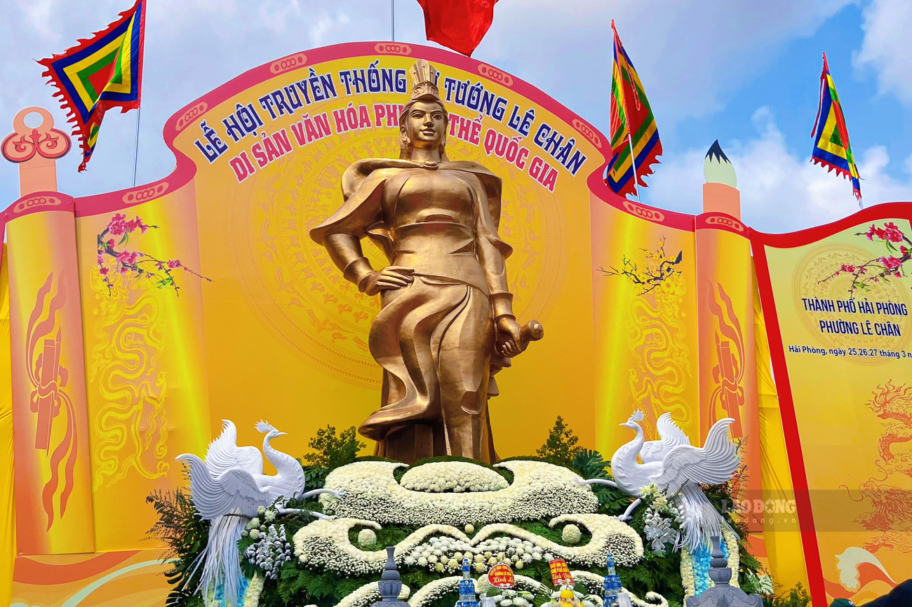 Lễ hội truyền thống Nữ tướng Lê Chân năm 2026 - Di sản văn hóa phi vật thể quốc gia – diễn ra từ ngày 25.3 đến 27.3.2026. Ảnh: Hằng Nguyễn