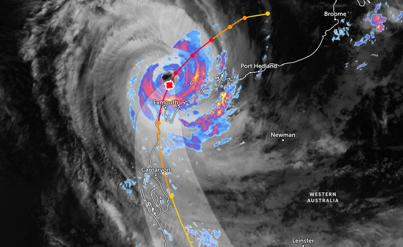 Cập nhật hướng đi của siêu bão Narelle. Ảnh: JTWC