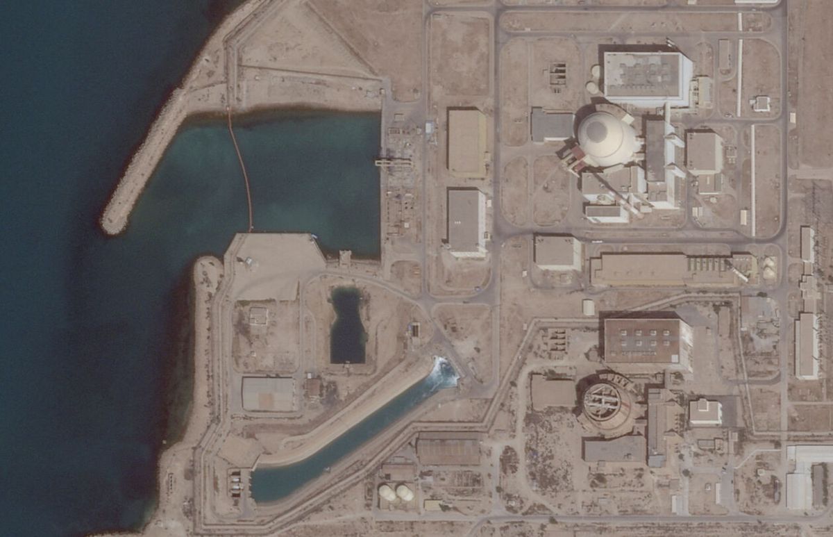Satellite image of the Bushehr nuclear power plant, in Bushehr province, Iran, May 26, 2025. Photo: Planet Labs PBC