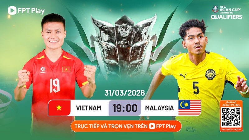 La selección vietnamita se enfrenta a Malasia en la fase de clasificación para la Copa Asiática 2027. Foto: FPT Play