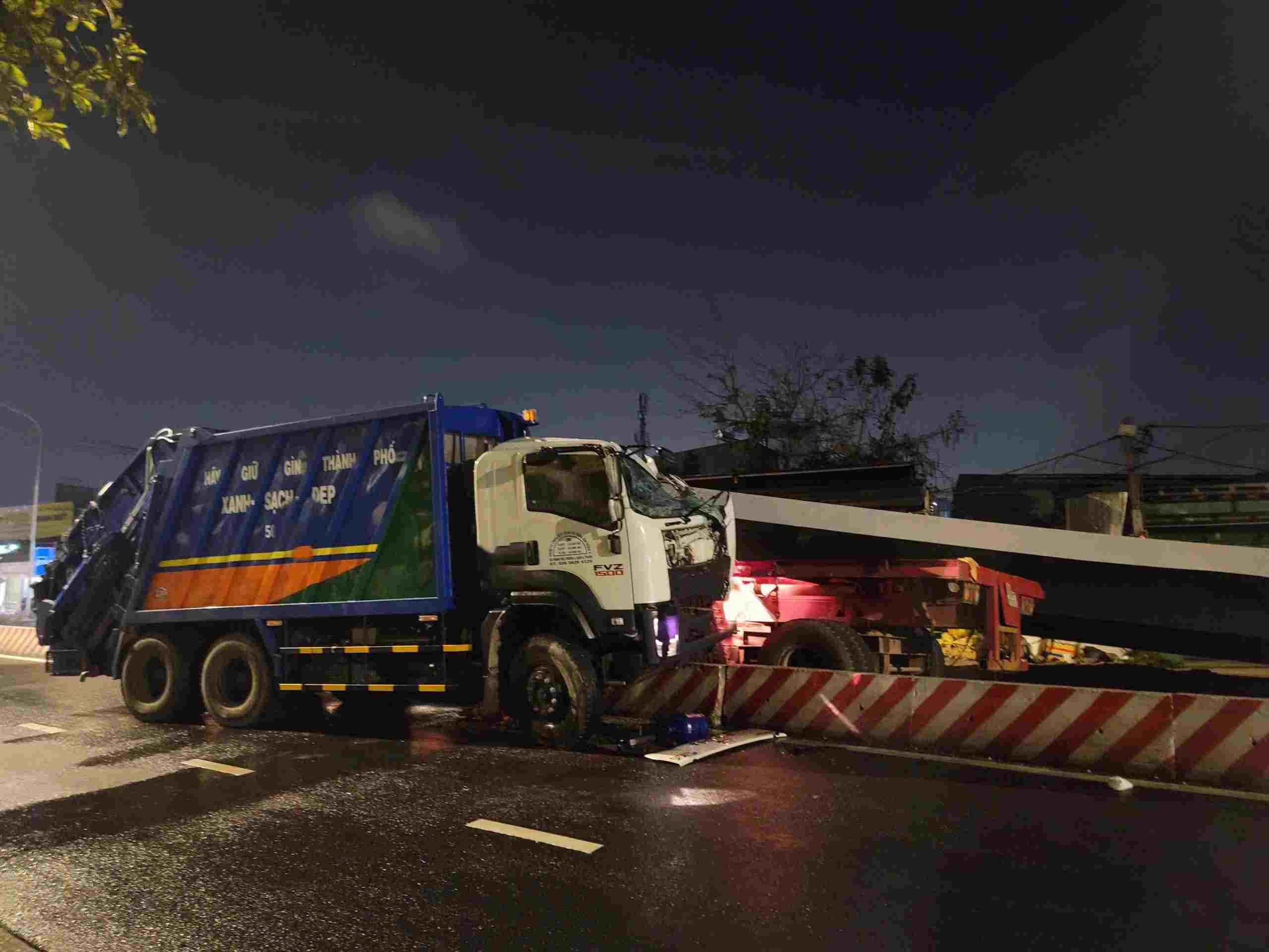 Hiện trường vụ va chạm giao thông. Ảnh: Cắt từ clip