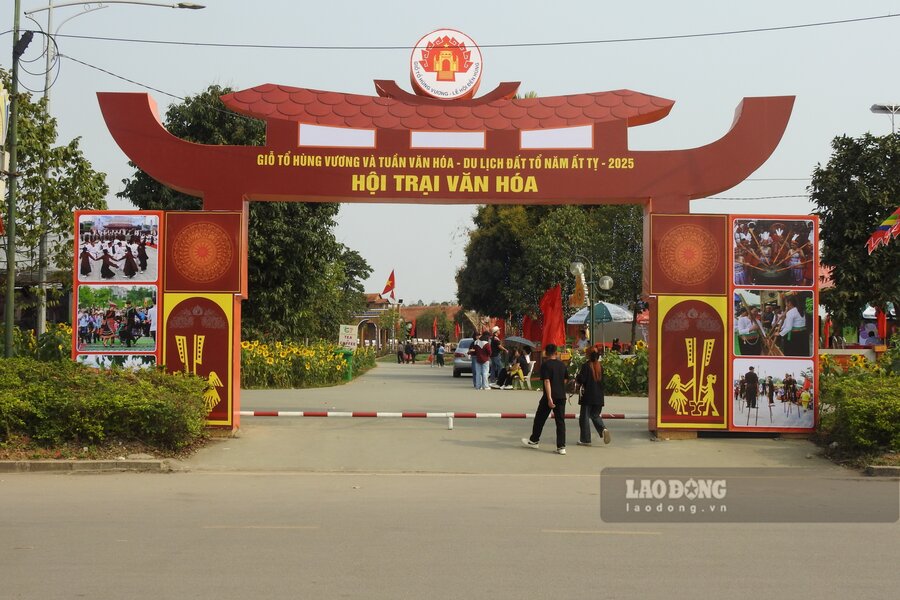 Hội trại văn hóa trong Khu di tích lịch sử Đền Hùng. Ảnh hội trại năm 2025: Tô Công