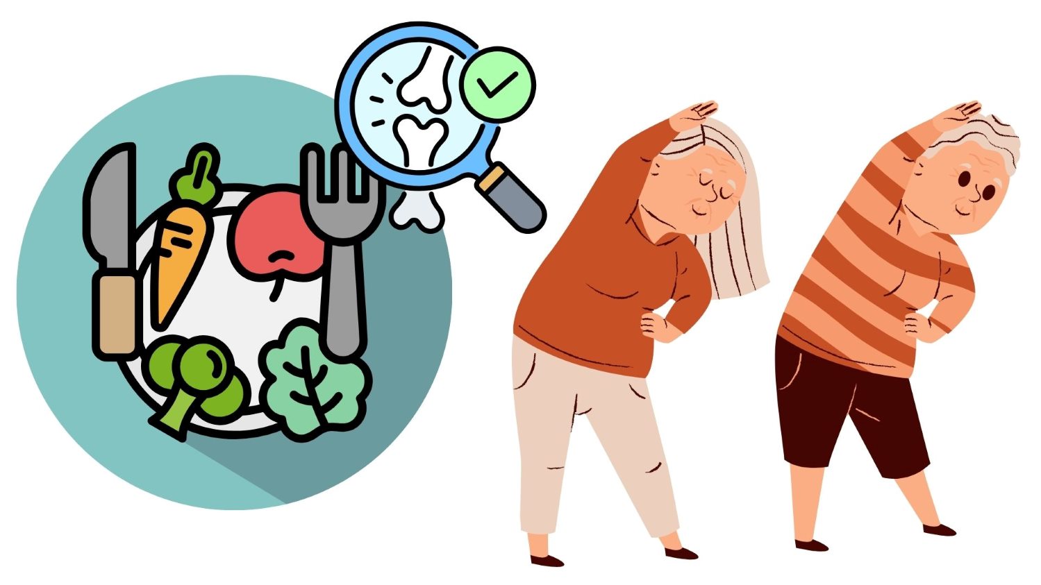 Des habitudes d'exercice régulières combinées à une alimentation saine aident à renforcer les os. Graphique: Thanh Thanh