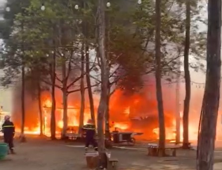 Fire scene. Photo: Cut from clip