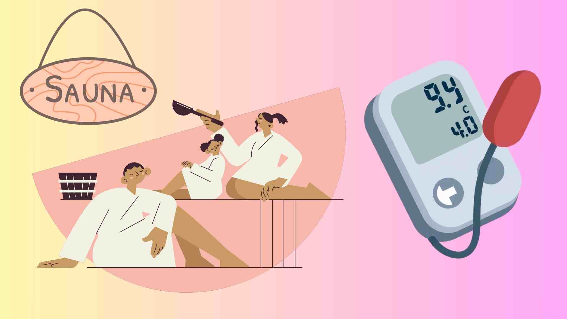 Advertencia de peligro cuando las personas con presión arterial baja hacen sauna. Gráfico: Huyen Trang