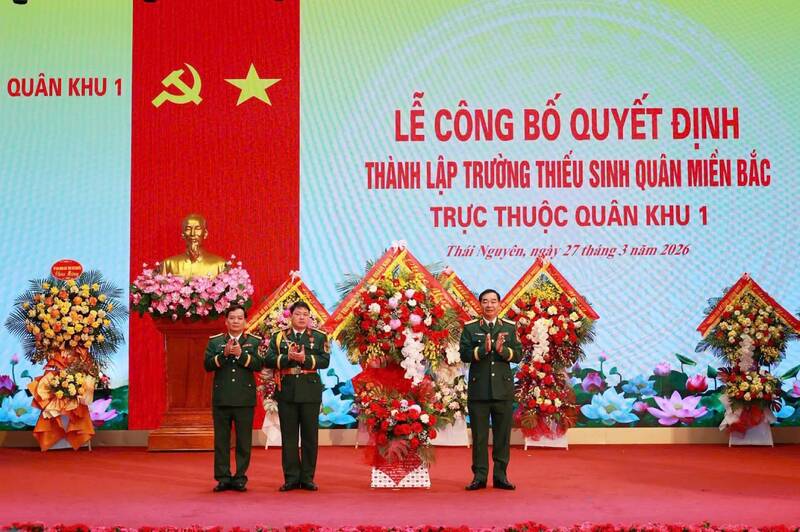 Establishment of the Northern Military Junior High School. Photo: Thai Nguyen GOP