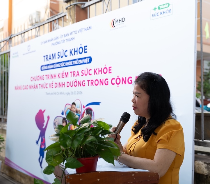 Bà Lê Tuyết Mai phát biểu tại chương trình. Ảnh: 