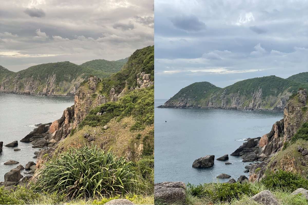 Khung cảnh đường đi lên Bãi Môn - Mũi Điện được thiên nhiên ưu ái ban tặng. Ảnh: Thanh Bình 