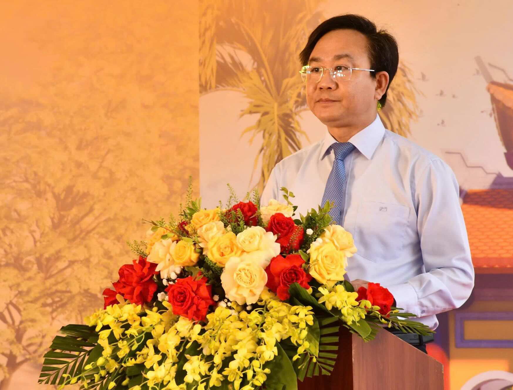 Ông Hoàng Xuân Tân - Phó Chủ tịch UBND tỉnh Quảng Trị phát biểu tại buổi lễ. Ảnh: Hải Như