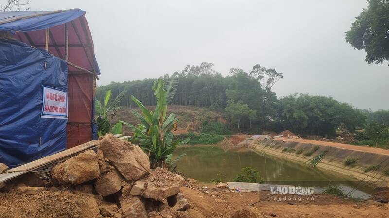 Sau vụ việc, công trường thi công tại dự án đang tạm nghỉ. Ảnh: Việt Bắc