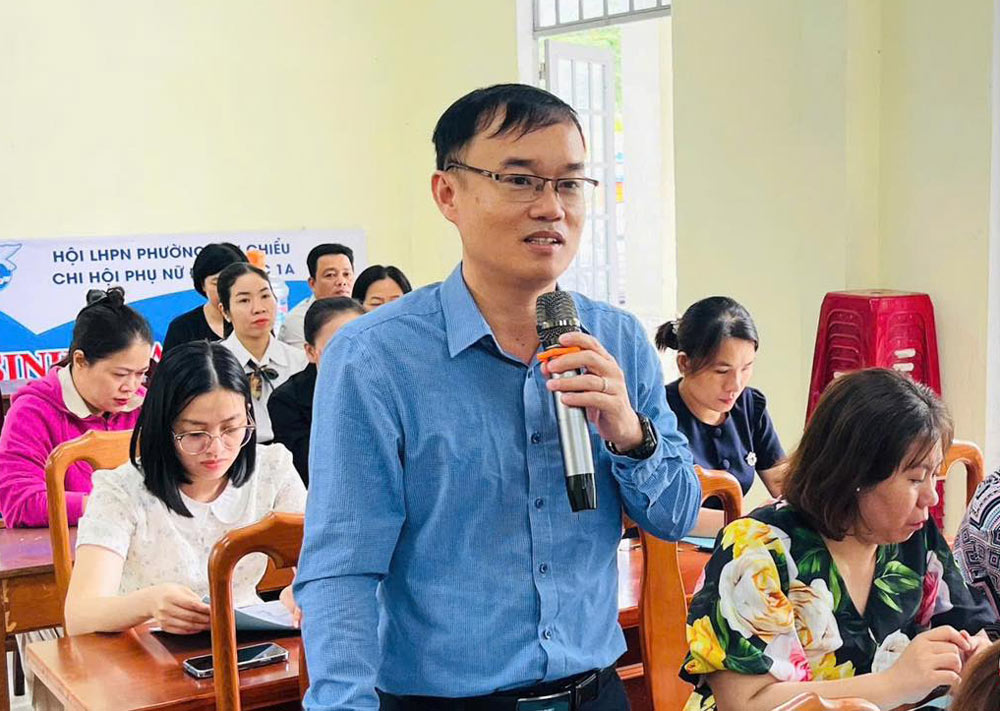 Lien Chieu Ward Trade Union trains trade union finance work in 2026 for more than 50 delegates who are Chairmen, Vice Chairmen, and officials in charge of finance of grassroots trade unions. Photo: Lien Chieu Trade Union.