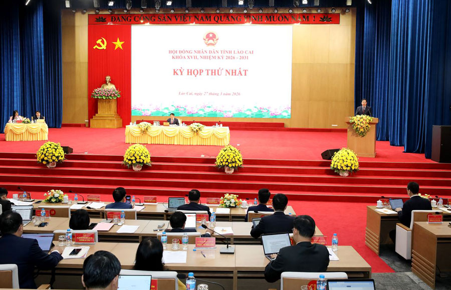 Quang cảnh kỳ họp thứ Nhất HĐND tỉnh khóa XVII, nhiệm kỳ 2026 - 2031 
