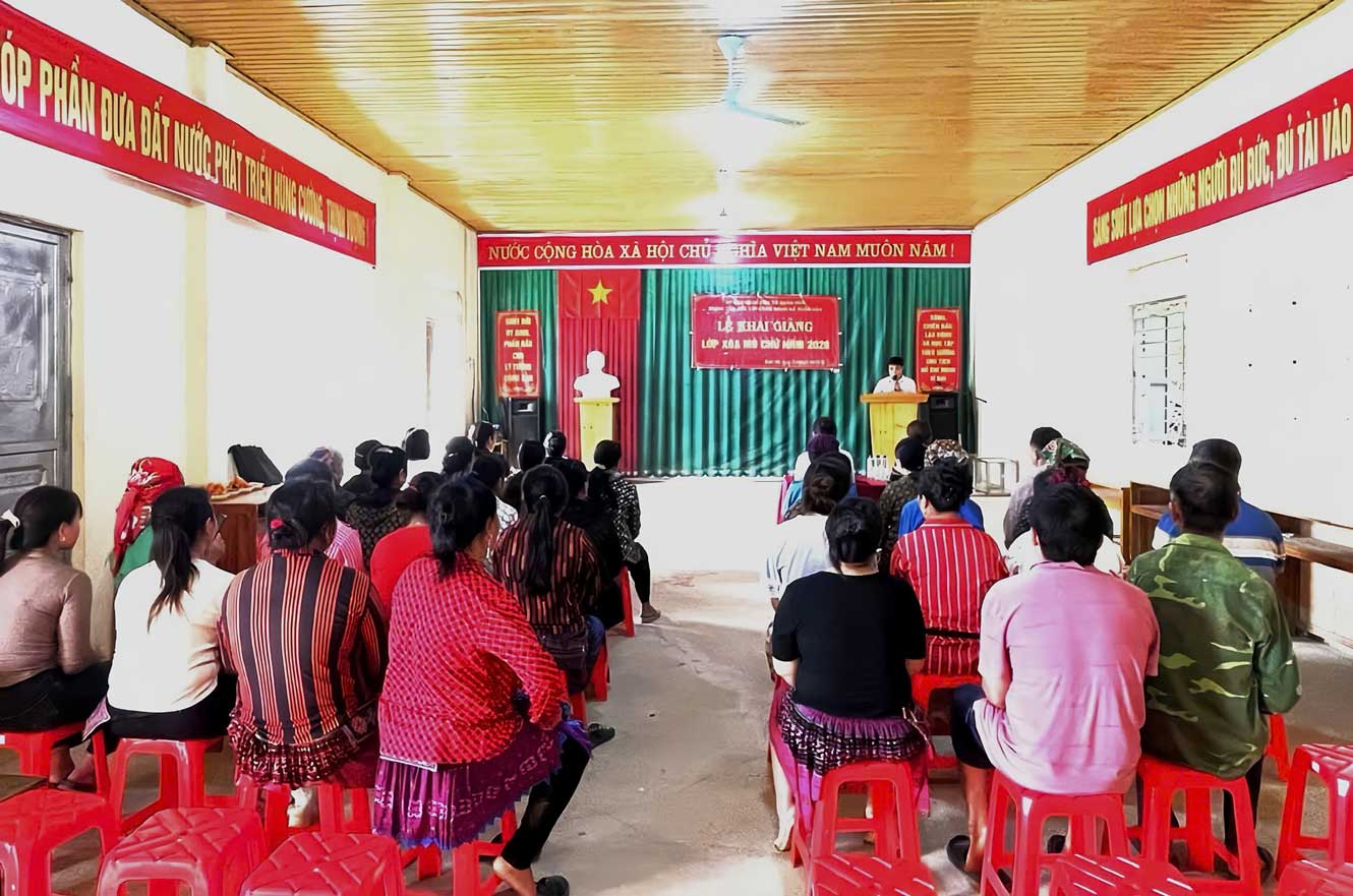 Quang cảnh lớp học. Ảnh: TT xã Xuân Hòa