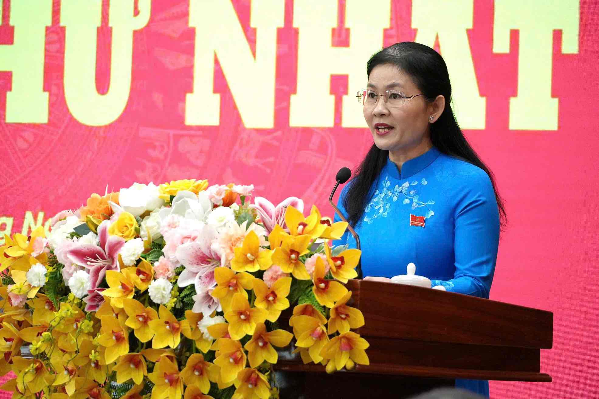 Ms. Ton Ngoc Hanh re-elected Chairwoman of Dong Nai Provincial People's Council. Photo: HAC