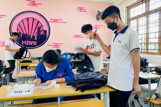 Candidates participating in the 10th grade entrance exam in Lang Son province. Photo: Viet Bac