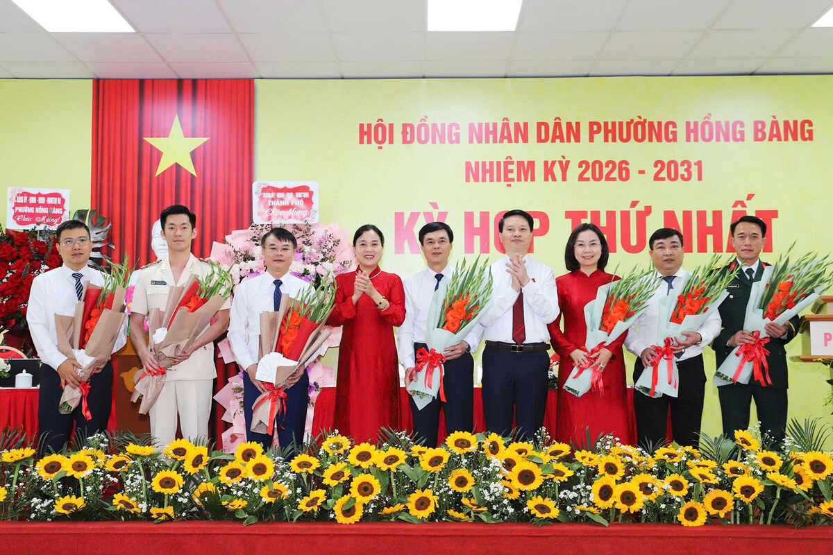 Phường Hồng Bàng kiện toàn các chức danh chủ chốt. Ảnh: Cổng TTĐT Hải Phòng