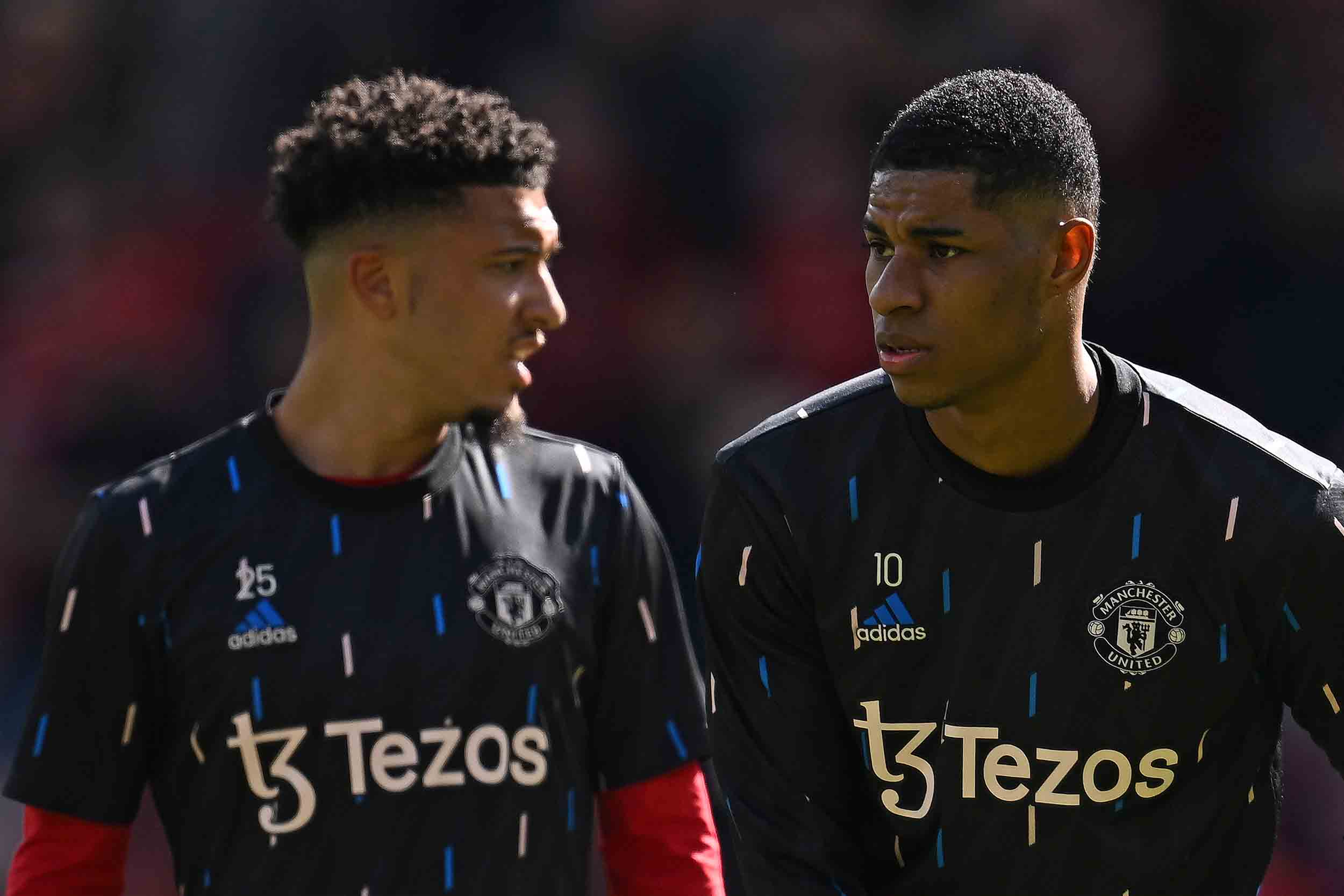 Cả Jadon Sancho và Marcus Rashford đều không trở lại Man United. Ảnh: AFP