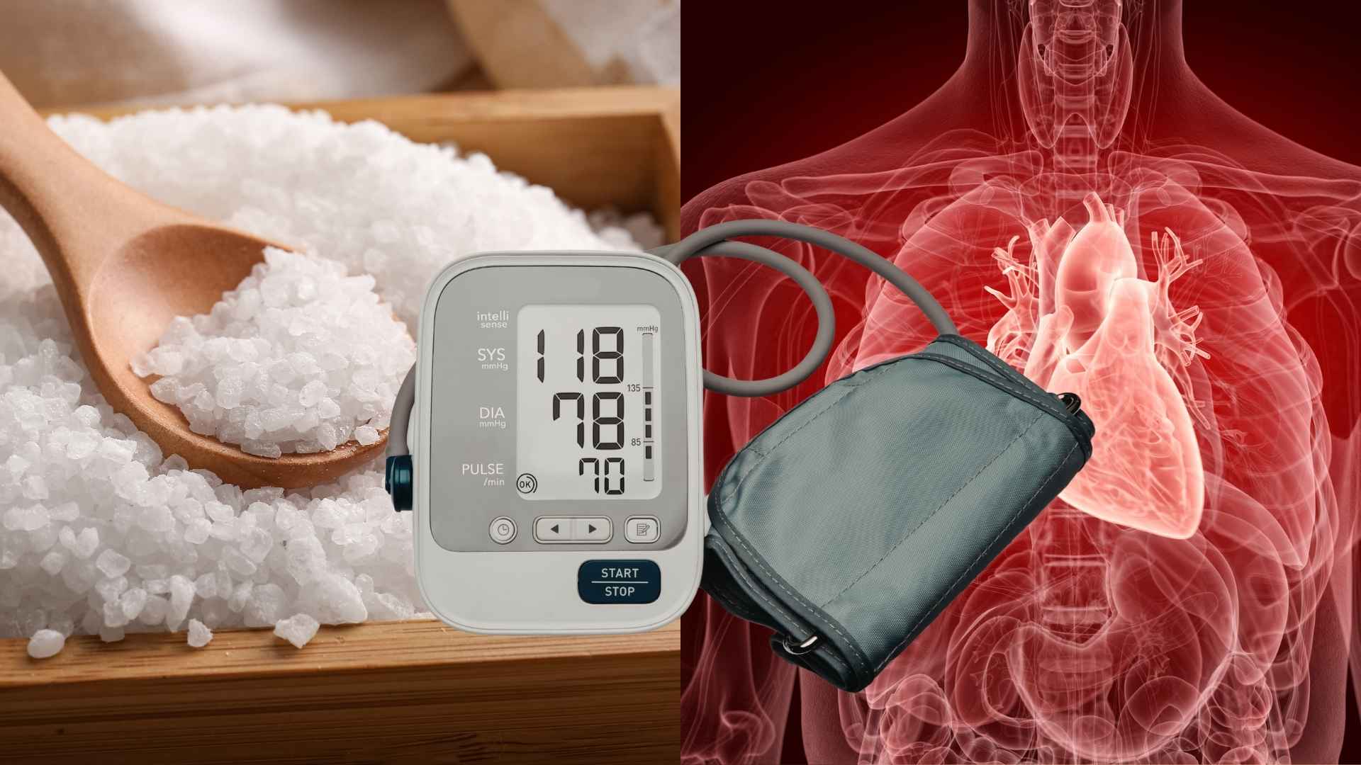 What happens to blood pressure when salt is reduced for a week