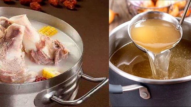 The difference between bone broth and chicken broth lies in the protein content. Photo: Nguyen Ly