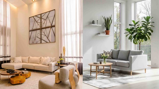 Living room color not only determines aesthetics but also directly affects emotions. Photo: Ha May