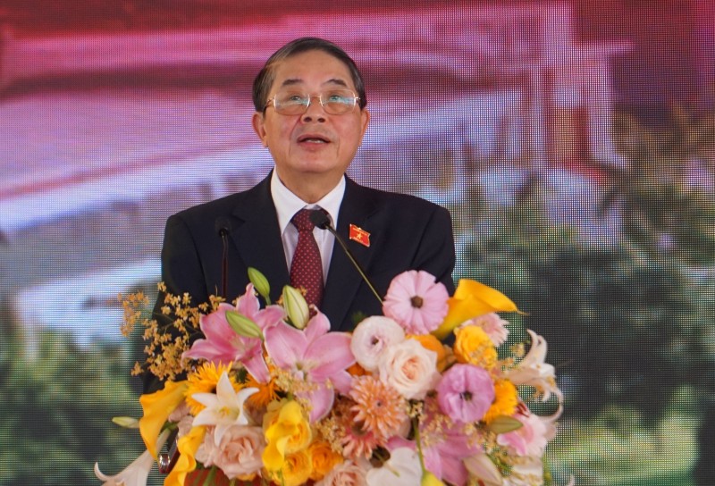 Phó Chủ tịch Quốc hội Nguyễn Đức Hải phát biểu tại lễ khởi công