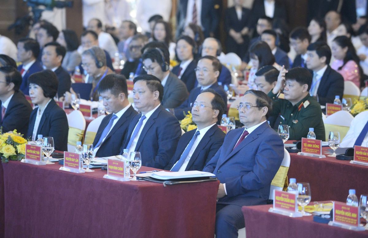 Thủ tướng Chính phủ Phạm Minh Chính dự Hội nghị xúc tiến đầu tư tại Thanh Hóa. Ảnh: Quách Du