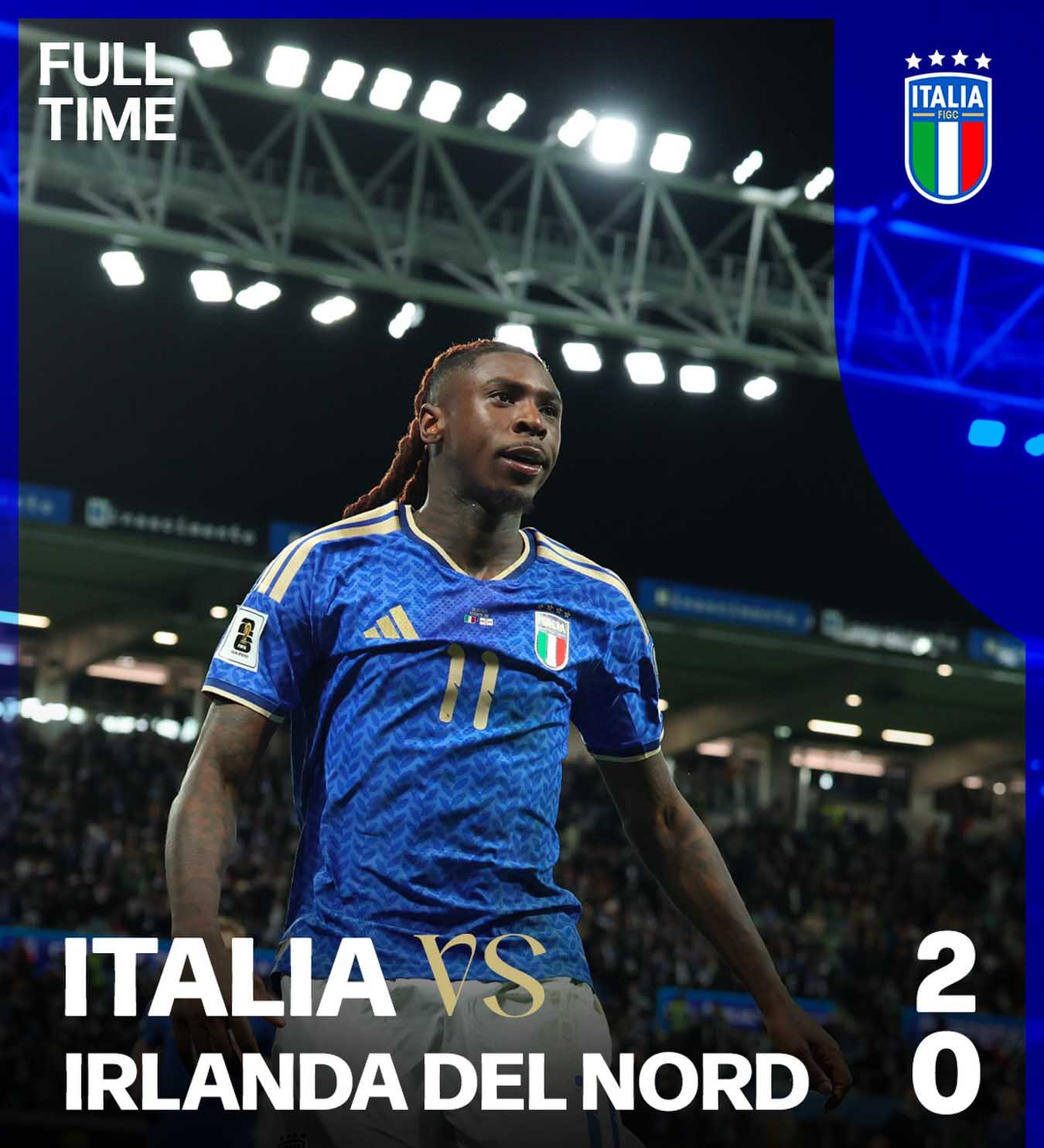 Italy đã vượt qua Bắc Ireland để giành vé chơi trận chung kết Play-off. Ảnh: FIGC