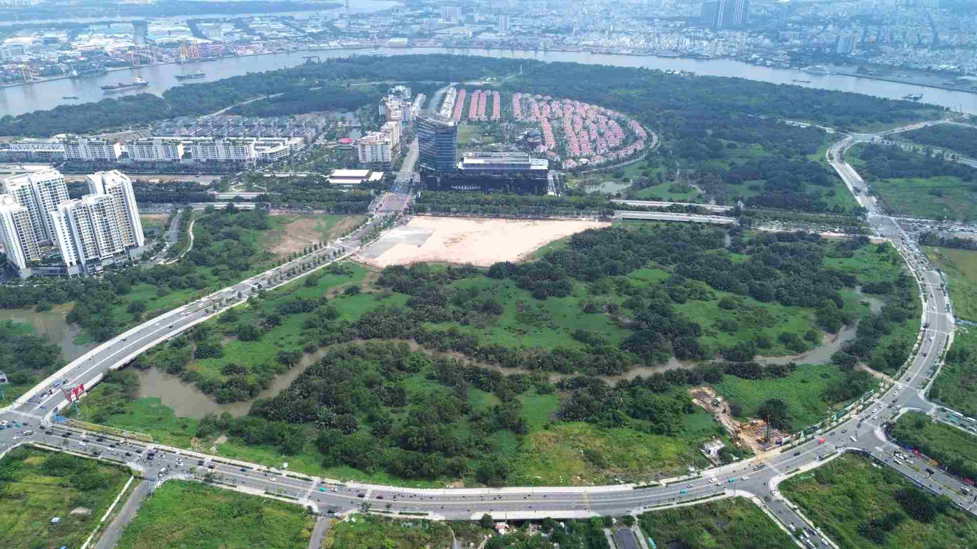 Metro Line No. 7 HCMC will go underground under To Huu street in Thu Thiem New Urban Area. Photo: Anh Tu