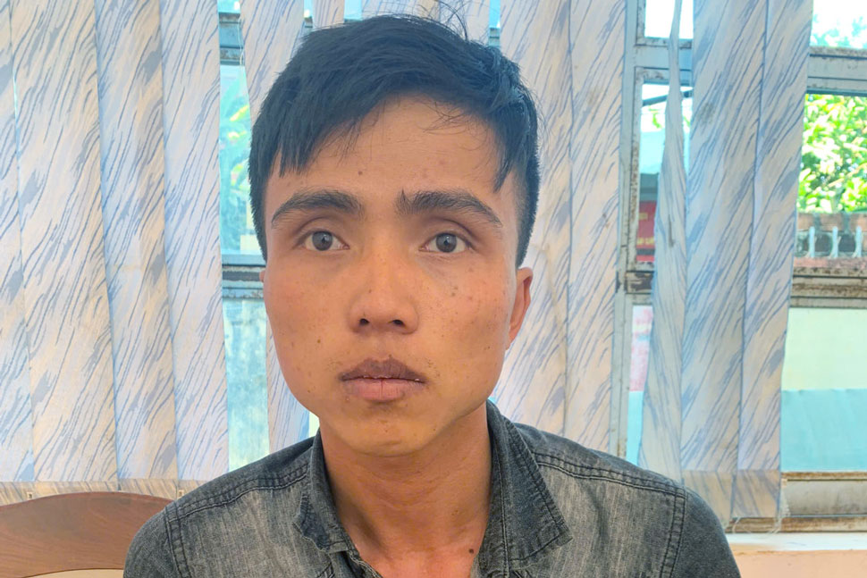 Đối tượng Trần Như Tài bị Công an phường An Phú (Gia Lai) bắt giữ. Ảnh: Công an